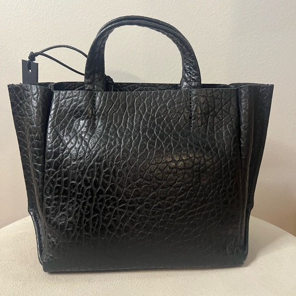 Ampersand As Apostrophe Micro Tote Black Buffalo Textured Bag MSRP$473 SOLD OUT - Picture 2 of 13